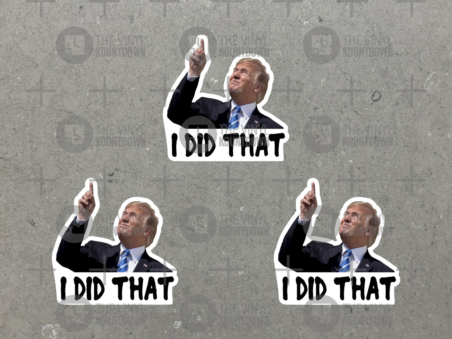Donald Trump I Did That | 3-pc | Incompetent, Felon, President Sticker For Gas Pump, Sign, Hard Hat, Toolbox | Pro-Equality, LGBTQ+, DEI, Fuck Trump | Quality Vinyl Sticker