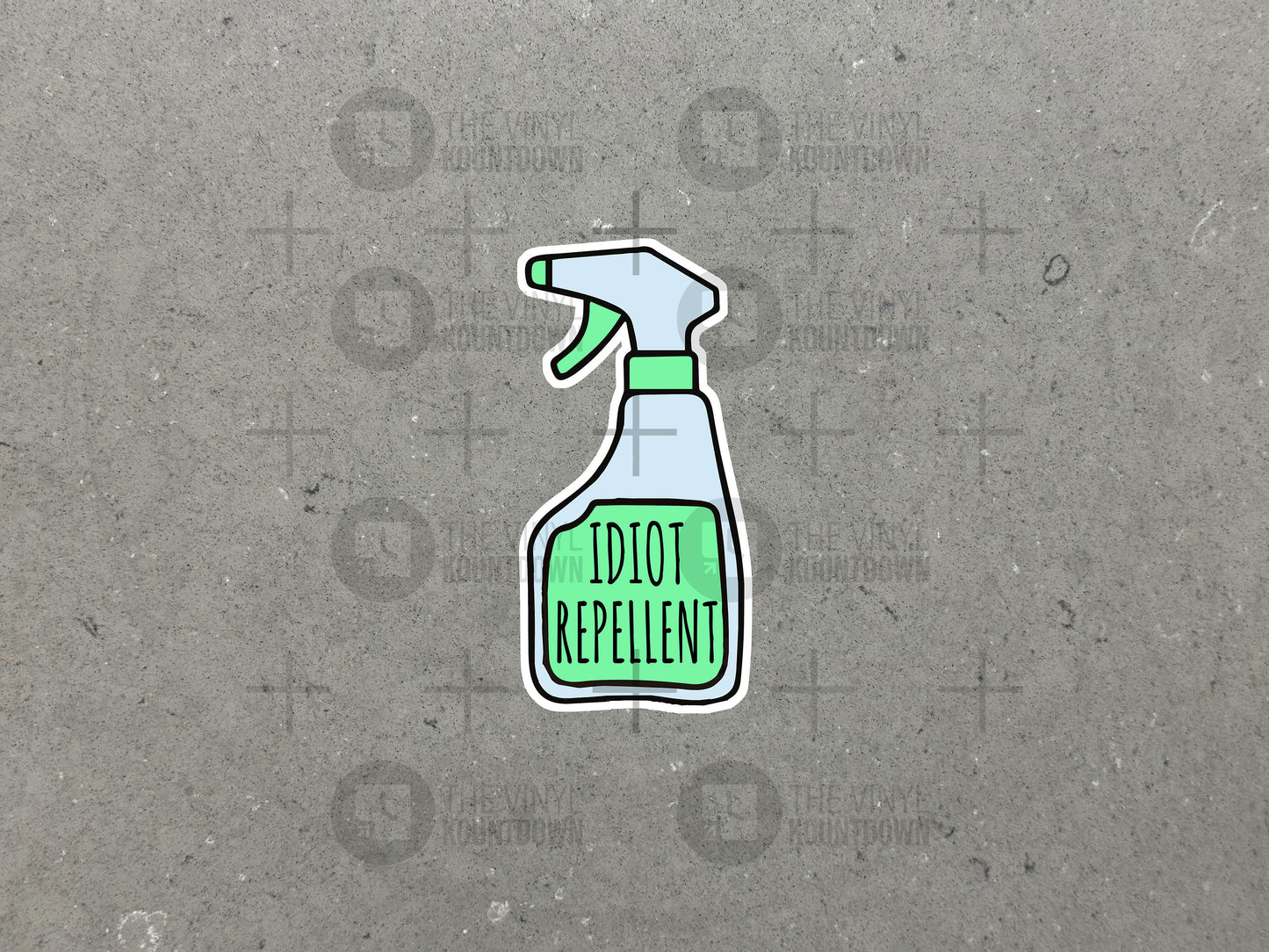 Idiot Repellent | Funny Sticker for Hard Hat, Toolbox, Desk, Work Bench, Laptop, Water Bottle, Phone, Computer | High Quality Vinyl Sticker