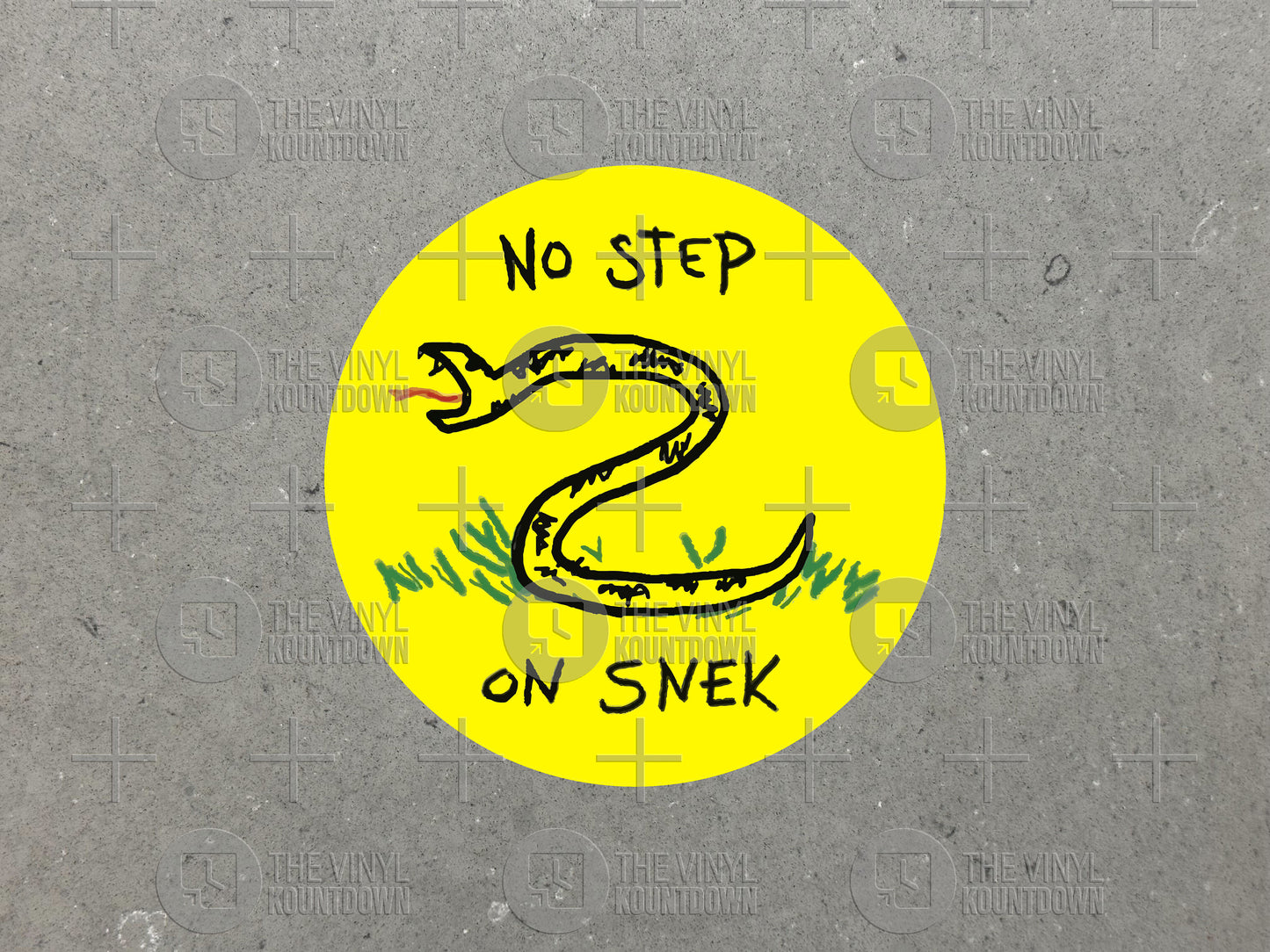 No Step On Snek! | Funny Round Don't Tread on Me, Gadsden Sticker | For Bottle, Hydroflask, Toolbox, Hard Hat | High Quality Vinyl Sticker