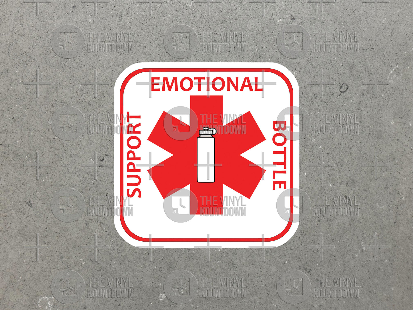 Emotional Support Bottle | Funny Water Bottle Sticker | High Quality Vinyl Sticker
