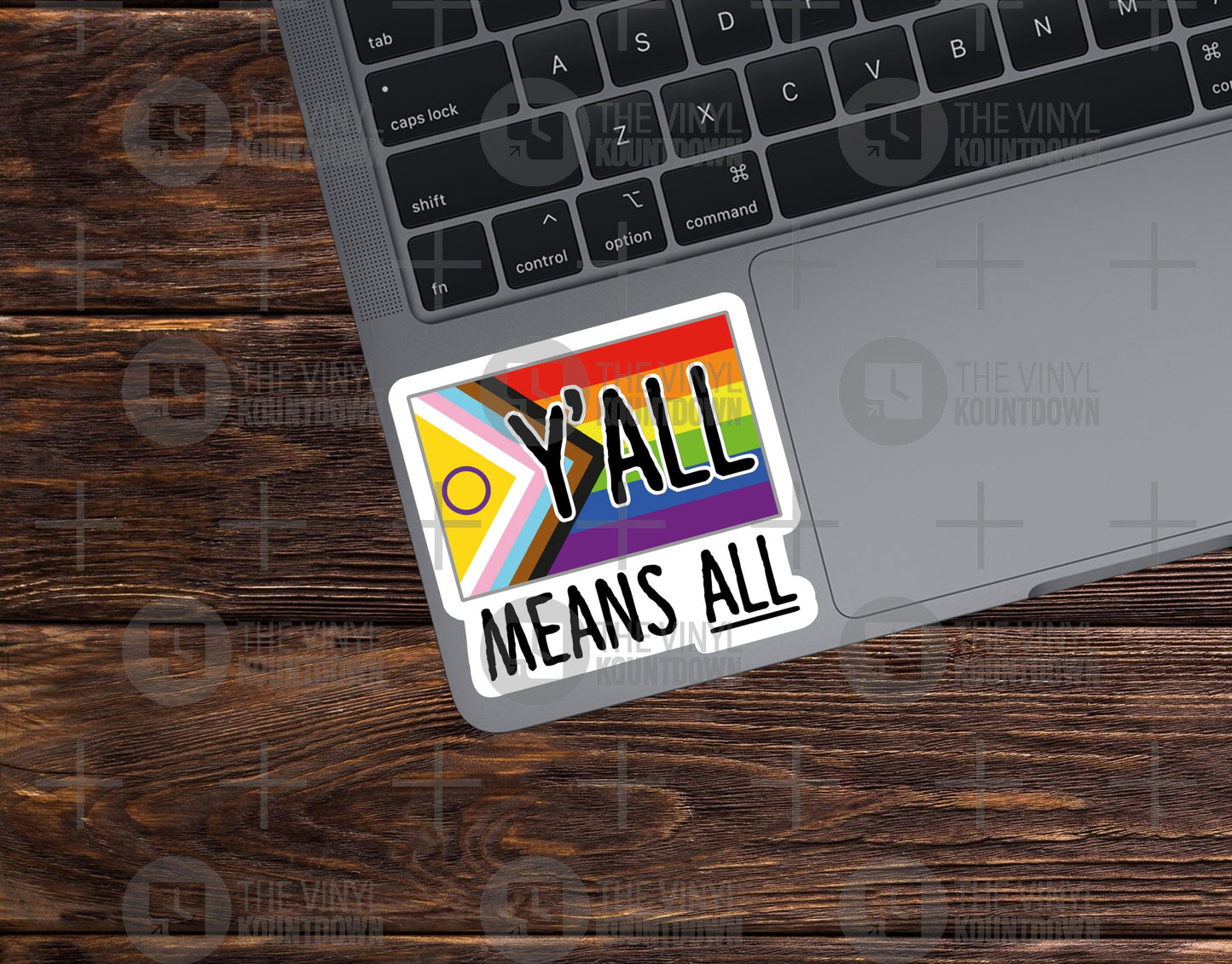 Y'all Means All | LGBTQ+ Equality, Pride | Sticker For PC, Hydroflask, Bottle, Cup, Journal, Planner, Phone | High Quality Vinyl Sticker