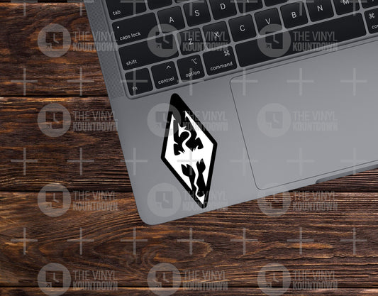 Skyrim Logo | Dragonborn, Video Game Sticker | Perfect for Cup, Computer, Water Bottle, Hydro Flask | High Quality Vinyl Sticker