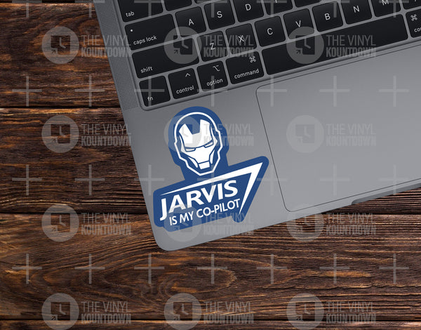 Jarvis Is My Copilot | Nerdy Comic Book Cartoon Sticker for Laptop, Wa ...