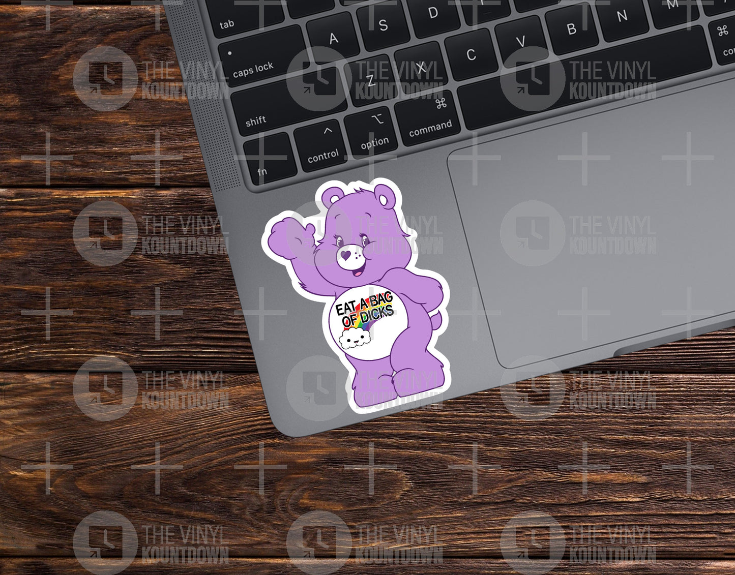 Eat A Bag of Dicks | Funny Sarcastic Care Bear, Meme Sticker For Laptop, Bottle, Hydroflask, Hard Hat, Toolbox | High Quality Vinyl Sticker