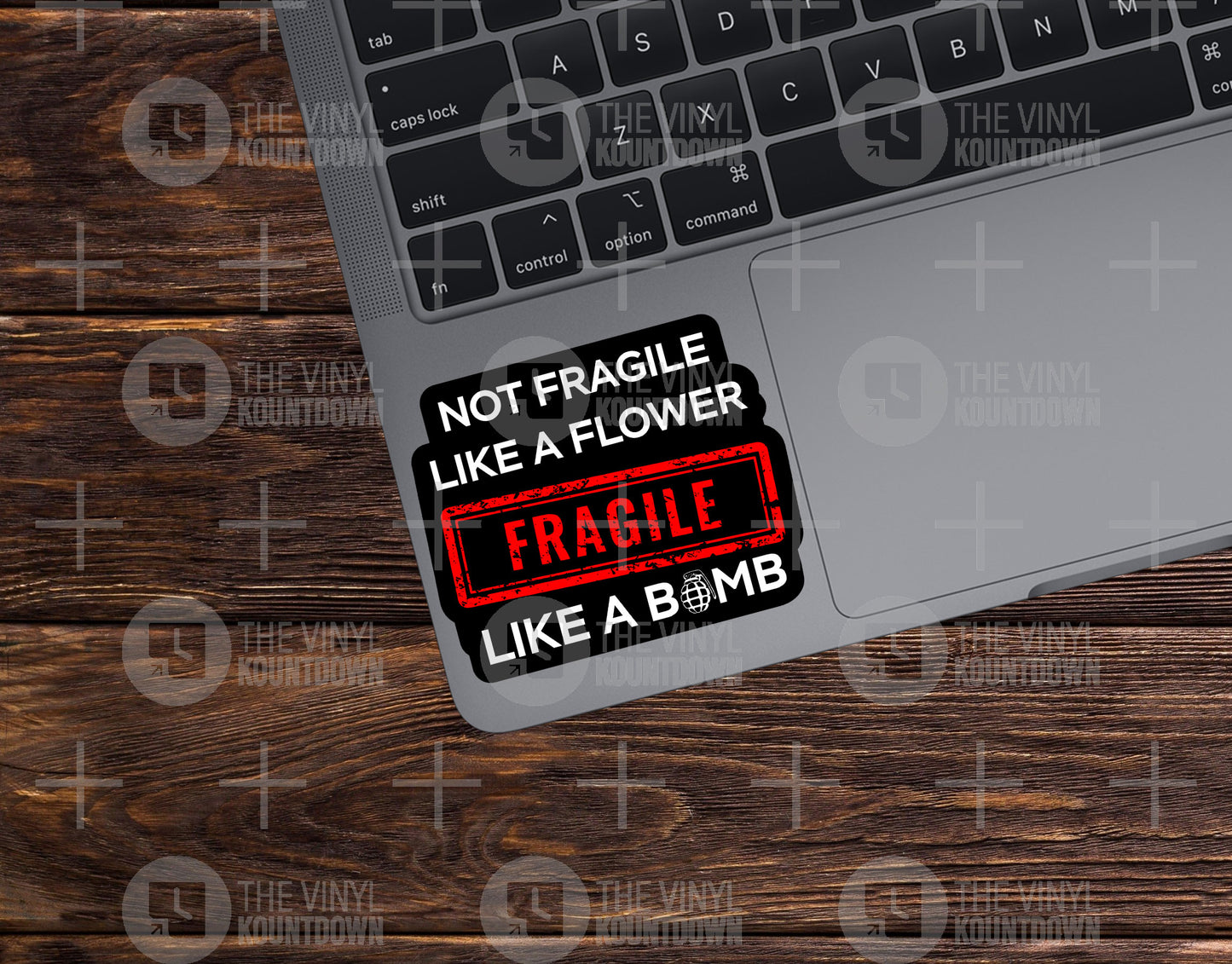 Not Fragile Like A Flower, Fragile Like A Bomb | RBG | Feminist Sticker for Laptop, Water Bottle, Notebook, Journal | Quality Vinyl Sticker