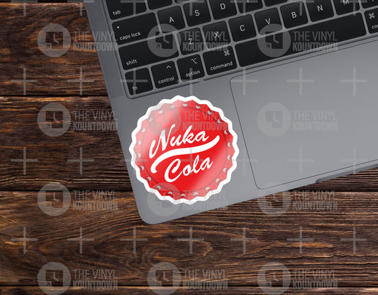 Nuka Cola Bottle Cap | Nerd, Gamer Sticker for Toolbox, Hard Hat, Laptop, Water Bottle, Computer, Cup, Tumbler | High Quality Vinyl Sticker