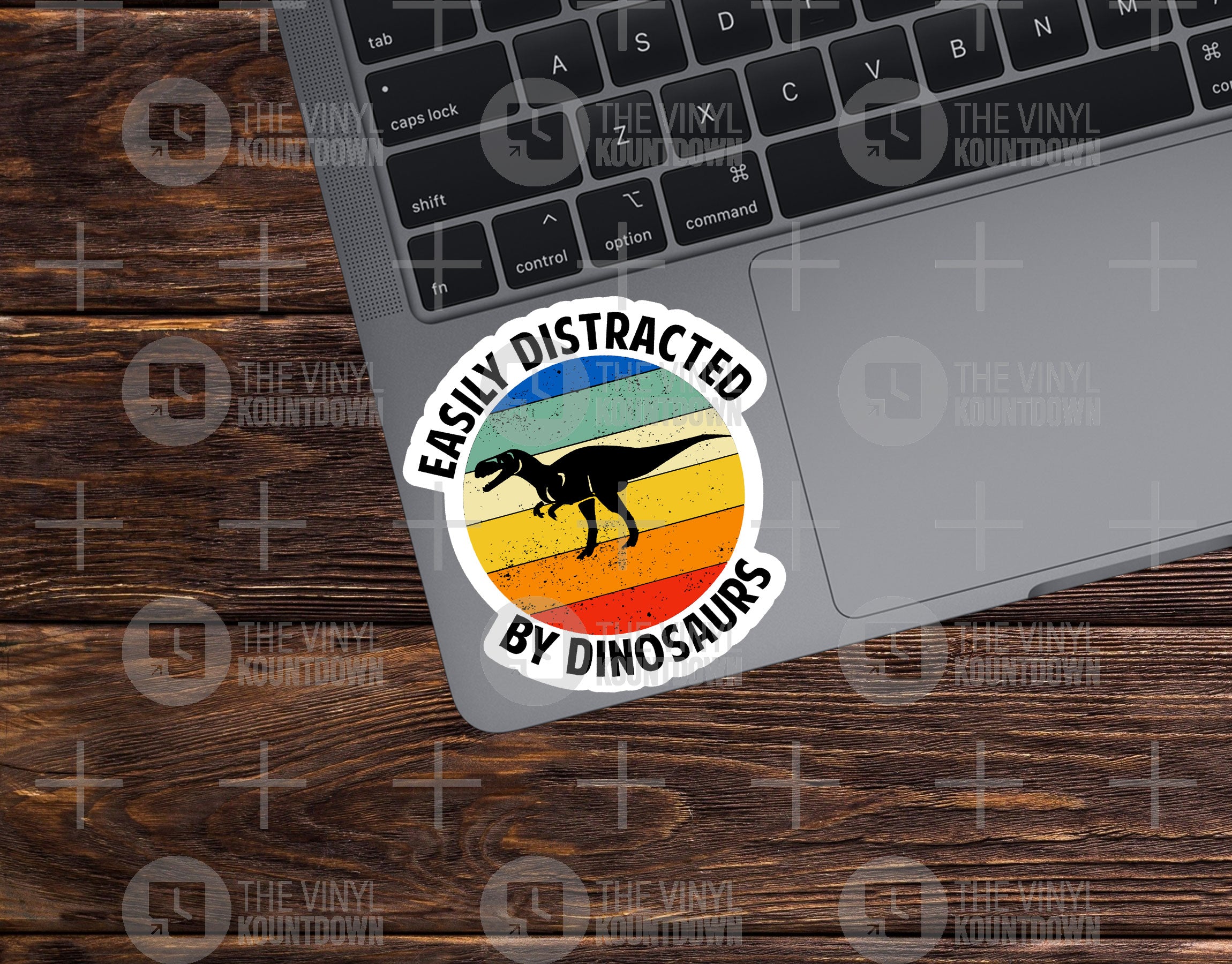 Disoriented Stickers Easily Distracted By Dinosaurs | Funny Sticker For Laptop, Bottle, Hyd ...