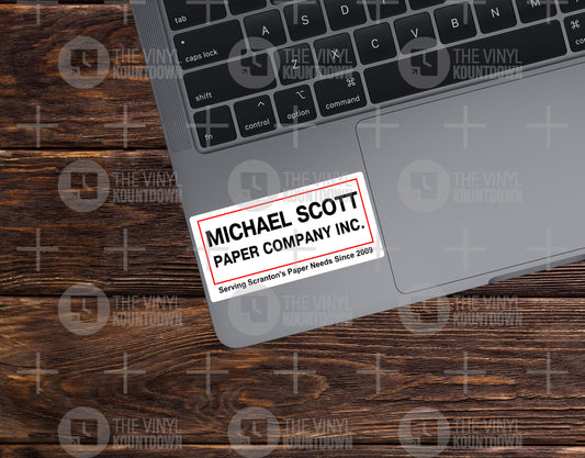 The Michael Scott Paper Company | Funny Sticker for Toolbox Water Bottle, Phone, Computer, Or The Office | High Quality Vinyl Sticker