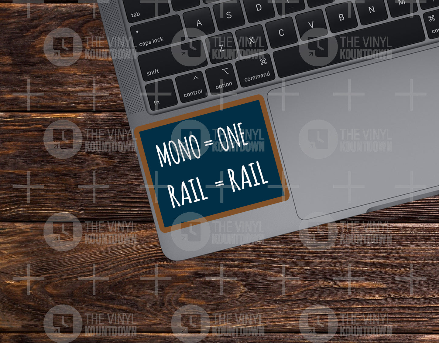 Mono = One Rail = Rail | Funny Cartoon Monorail Sticker for Toolbox, Hard Hat, Laptop, Water Bottle, Computer | High Quality Vinyl Sticker