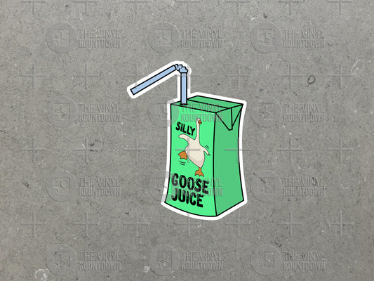 Silly Goose Juice | Funny Sticker For Laptop, Water Bottle, Hydroflask, Phone, Desk, Hard Hat, Computer, Gift | High Quality Vinyl Sticker