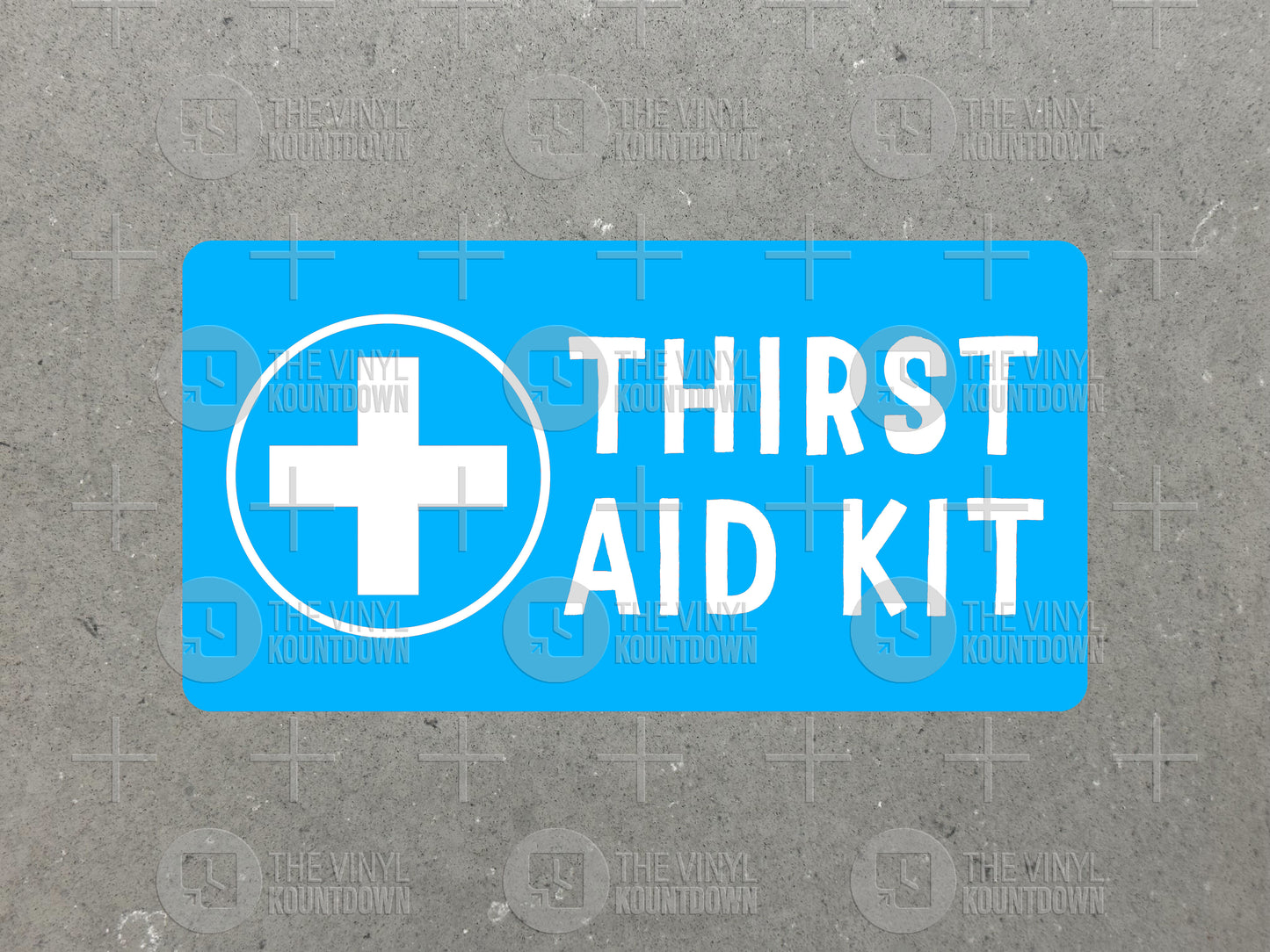 Thirst Aid Kit | Stay Hydrated | Funny Sticker For Cooler, Bottle, Fridge, Cup, Hydroflask, Hard Hat, Toolbox | High Quality Vinyl Sticker