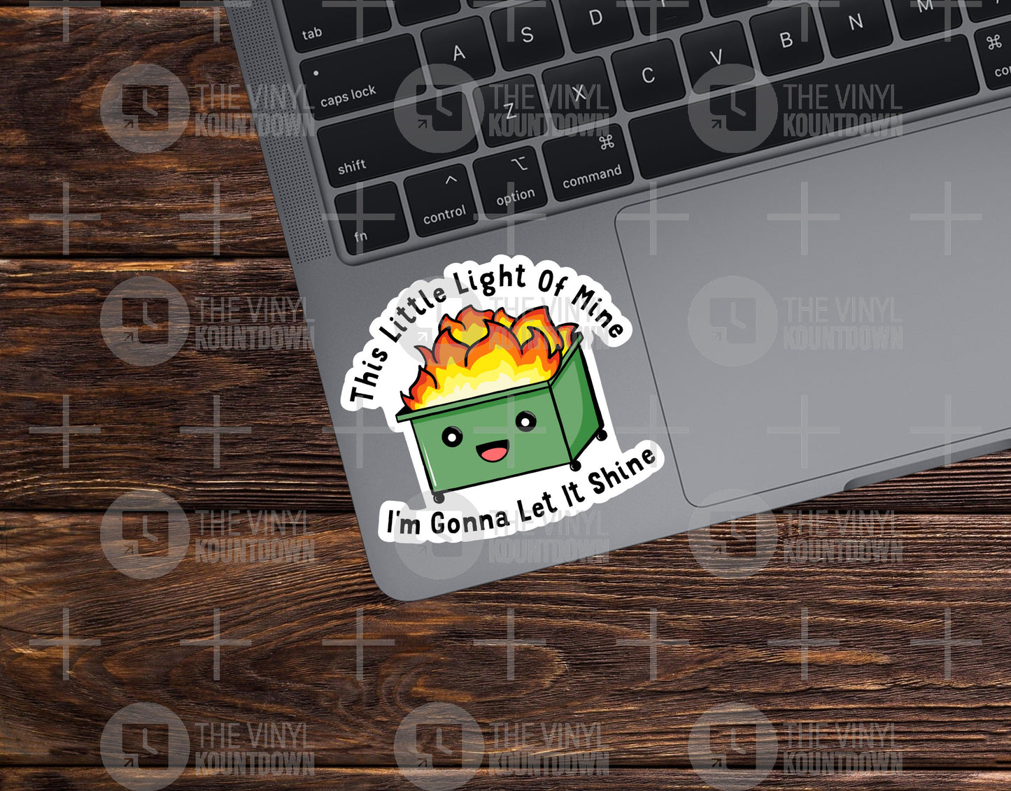 This Little Light Of Mine I'm Gonna Let It Shine | Funny Dumpster Fire Sticker for Laptop, Water Bottle, Cup | Quality Vinyl Sticker