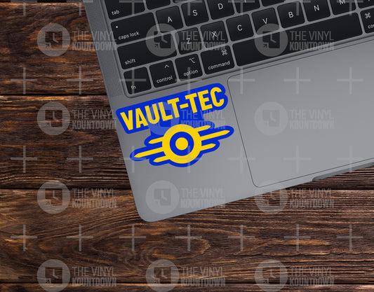 Vault-Tec Logo | Cool Nerd, Gamer Sticker for Toolbox, Hard Hat, Laptop, Water Bottle, Computer, Cup, Tumbler | High Quality Vinyl Sticker