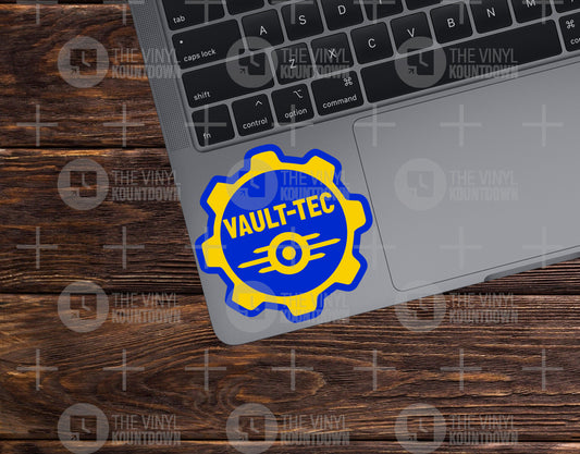 Vault-Tec Logo | Cool Nerd, Gamer Sticker for Toolbox, Hard Hat, Laptop, Water Bottle, Computer, Cup, Tumbler | High Quality Vinyl Sticker