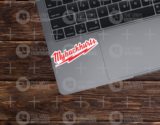 My Back Hurts | Funny Tool Sticker For Toolbox, Hard Hat, Laptop, Water Bottle, Computer, Cup, Tumbler | High Quality Vinyl Sticker