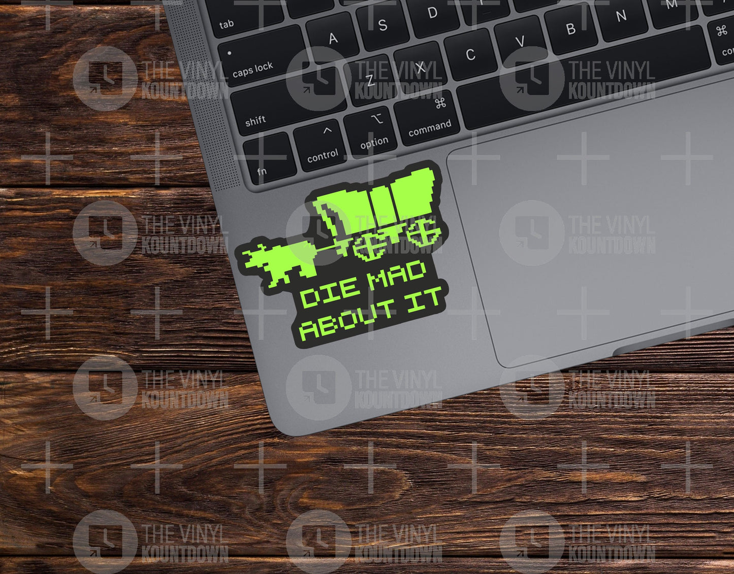 Die Mad About It | Funny Die of Dysentery, Oregon Trail Sticker for Laptop, Water Bottle, Cellphone, Computer | High Quality Vinyl Sticker