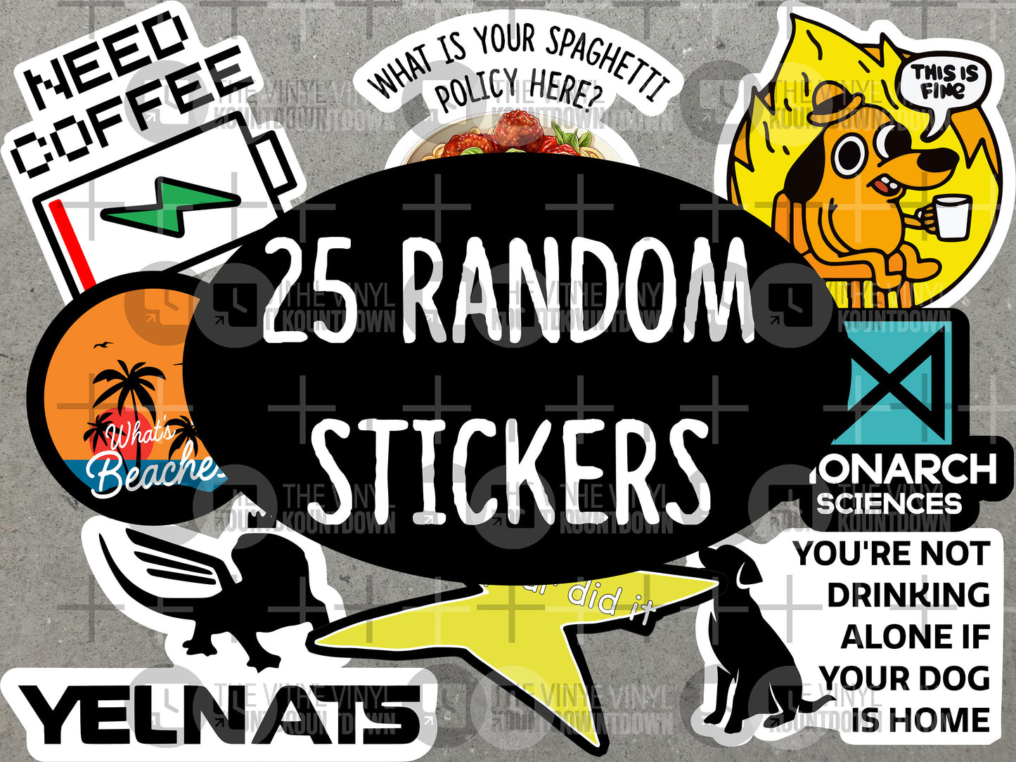 Mystery Sticker Bundle! | 25 Random Stickers  For Stanley, Yeti, Laptop, Bottle, Hydroflask, Hard Hat, Toolbox | High Quality Vinyl Stickers