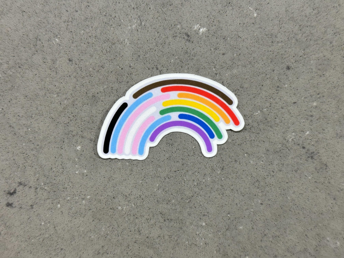 Pride Rainbow Sticker | Liberal, Democrat, BLM, LGBTQ+, Pro Diversity, Equity, and Inclusion | High Quality Vinyl Sticker