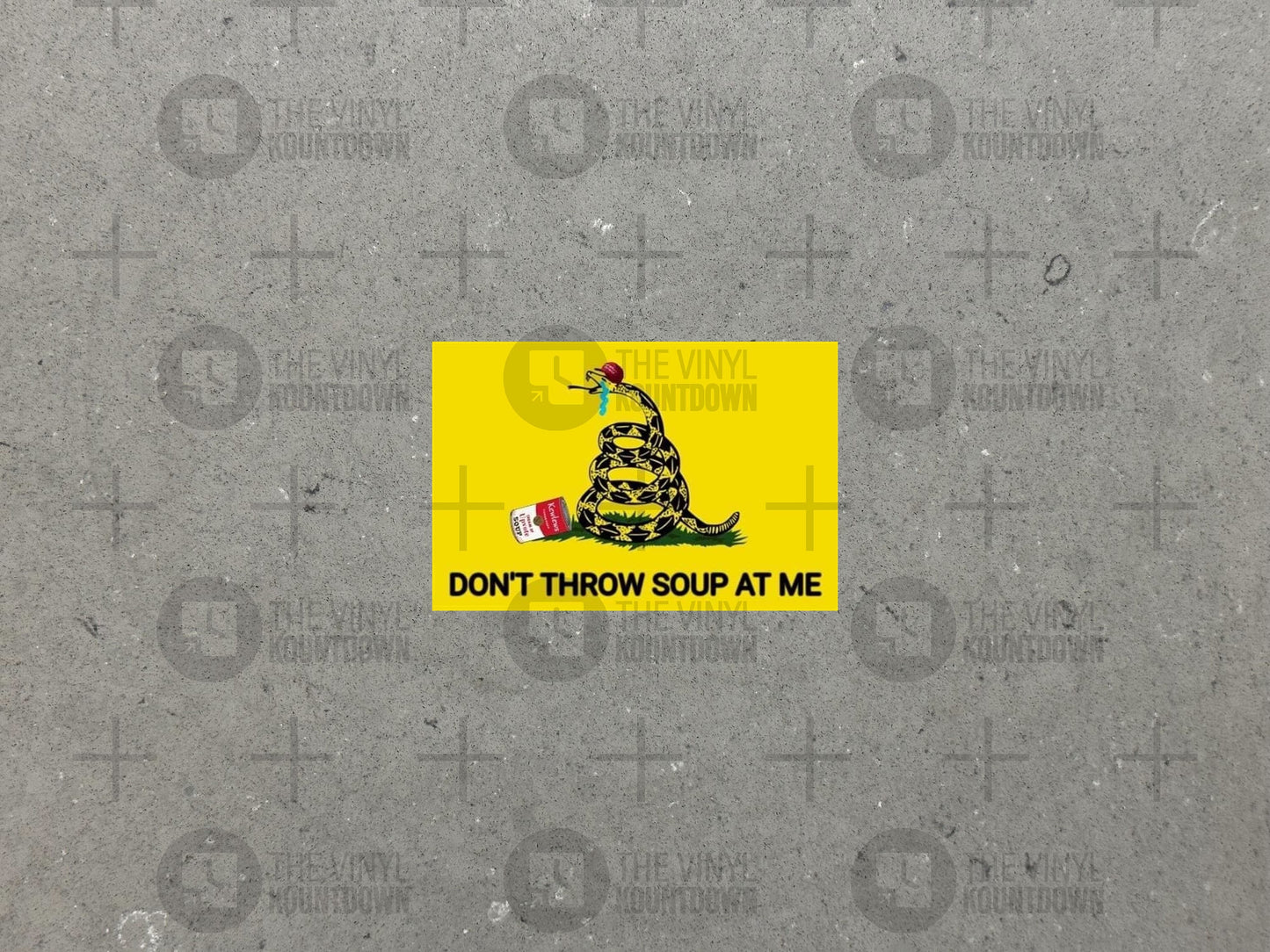 Don't Throw Soup at Me! | Funny Sticker for Laptop, Water Bottle, Phone, Car, Computer, Desk | High Quality Vinyl Sticker