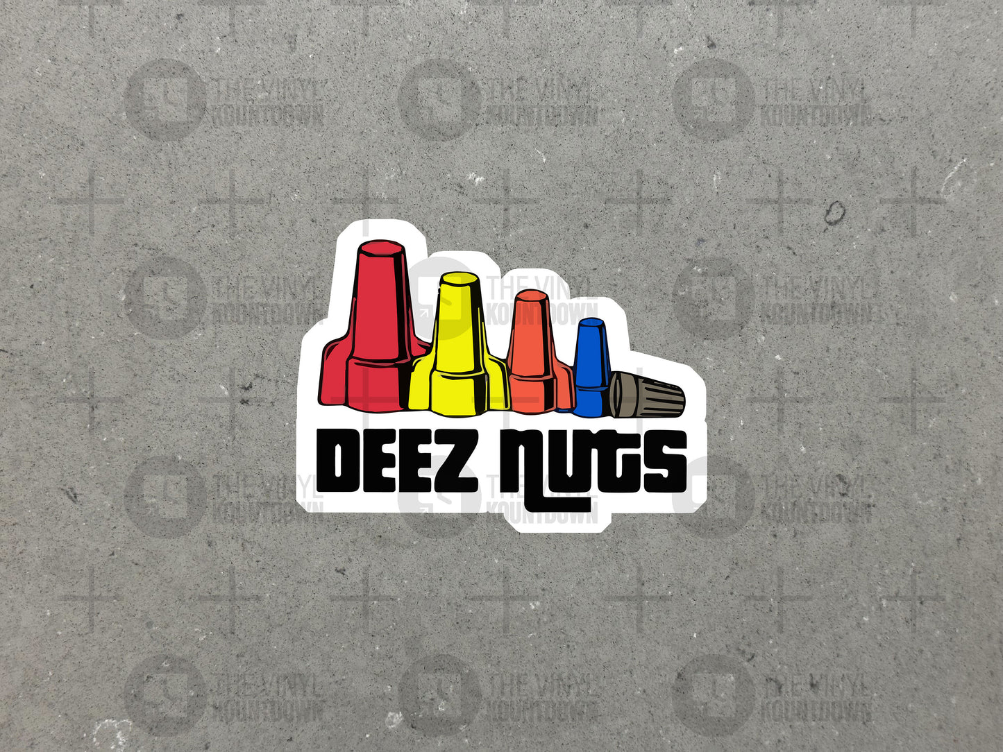 Deez Nuts | Funny Wire Nut Electrician Sticker for Toolbox, Laptop, Water Bottle, Phone, Computer | High Quality Vinyl Sticker