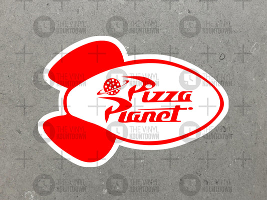 Pizza Planet Rocket | 90s Nostalgia Toy Story Sticker for Toolbox, Hard Hat, Laptop, Water Bottle, Computer | High Quality Vinyl Sticker