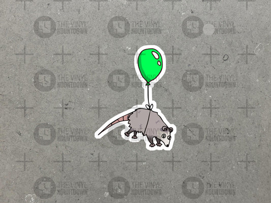 Possum Balloon | Funny Meme Sticker For Laptop, Bottle, Hydroflask, Phone, Hard Hat, Toolbox | High Quality Vinyl Sticker