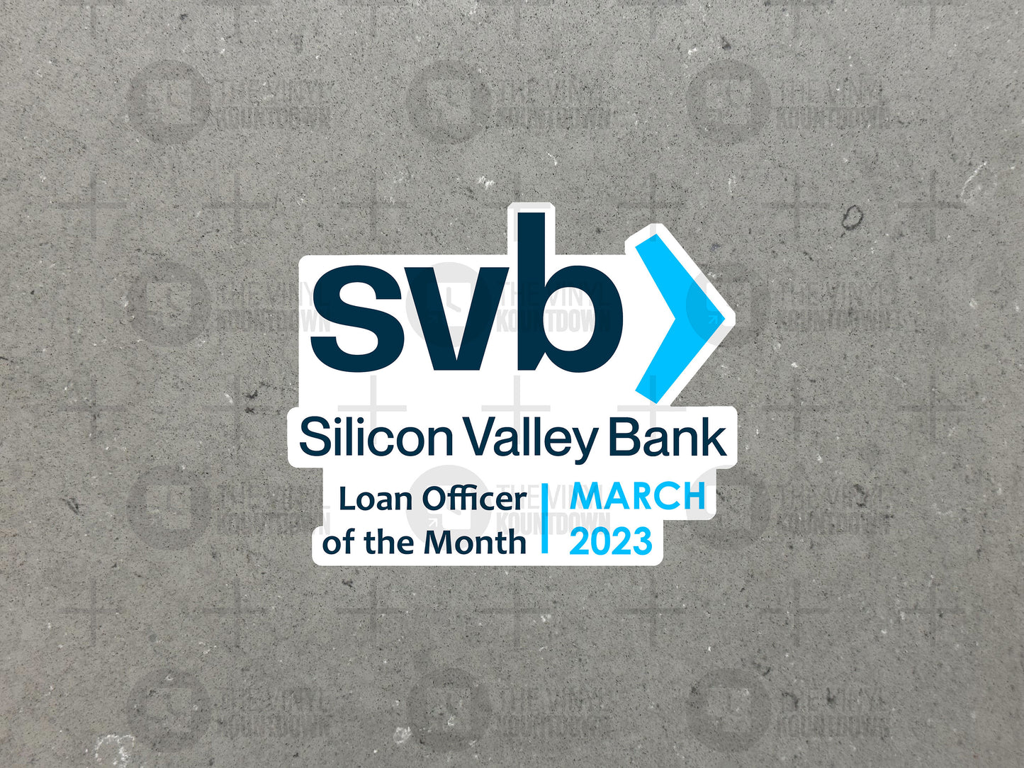 SVB Loan Officer Of The Month | Funny Silicon Valley Bank Sticker for Toolbox, Laptop, Water Bottle, Phone | High Quality Vinyl Sticker