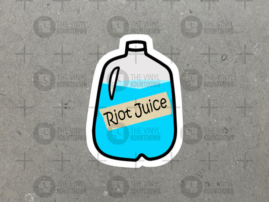 RIOT JUICE! | Funny Grain Alcohol It's Always Sunny Sticker for Laptop, Water Bottle, Phone, Hard Hat, Toolbox | High Quality Vinyl Sticker