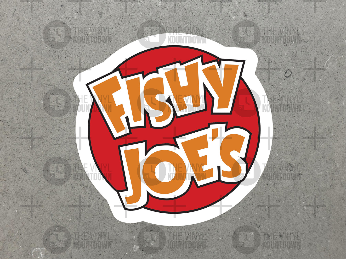 Fishy Joes! | Funny Cartoon Future Fast Food Sticker for Toolbox, Hard Hat, Laptop, Water Bottle, Computer | High Quality Vinyl Sticker