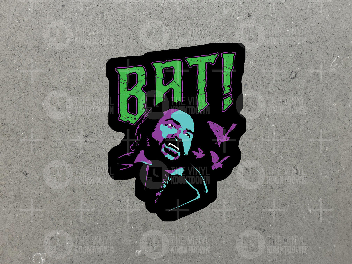 BAT! | Funny Laszlo Vampire Sticker for Toolbox, Hard Hat, Laptop, Water Bottle, Computer | High Quality Vinyl Sticker