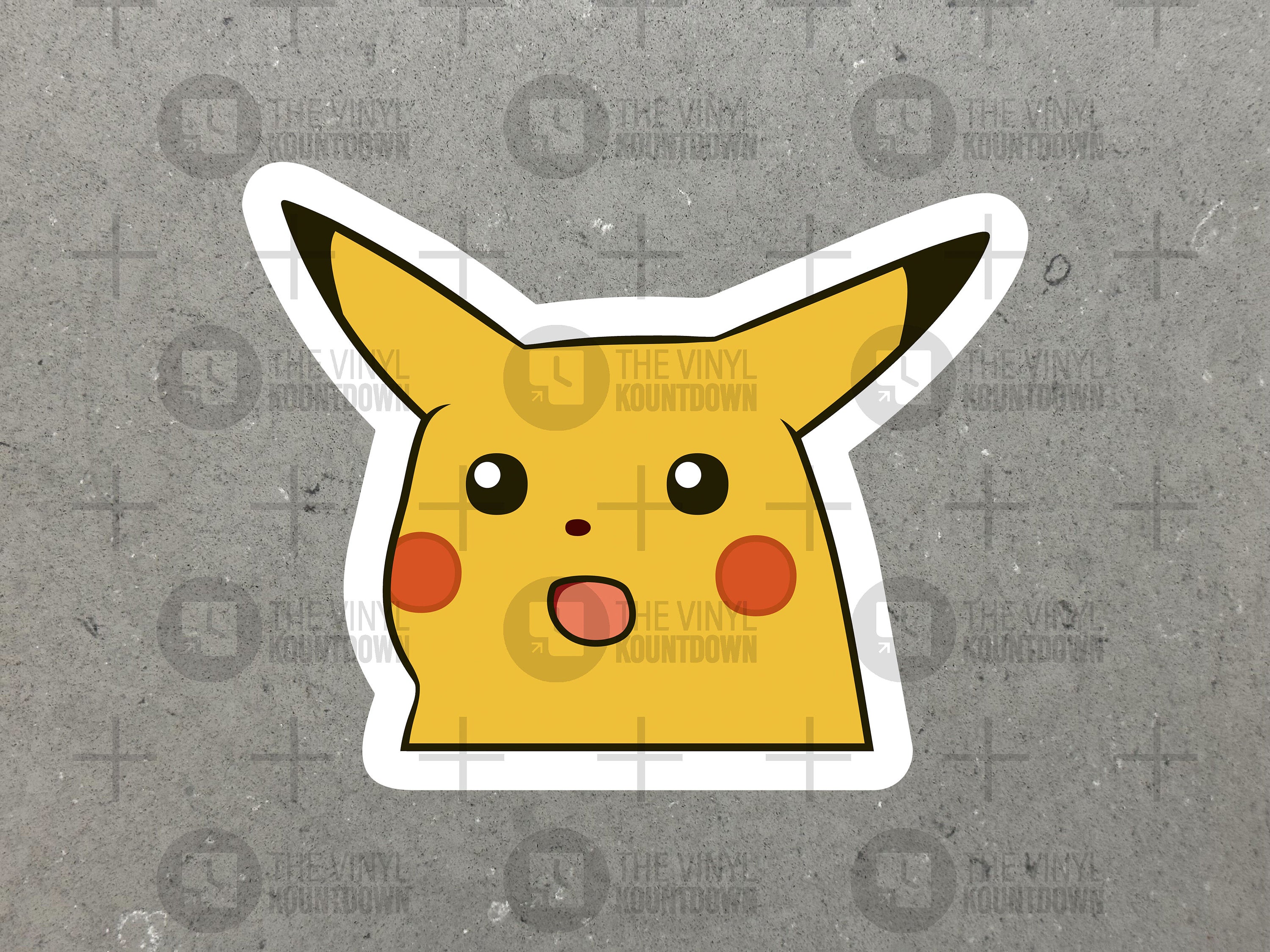 Scared Pikachu Sticker Surprised Pikachu | Funny Meme Sticker For Laptop, Bottle, Hydroflask ...