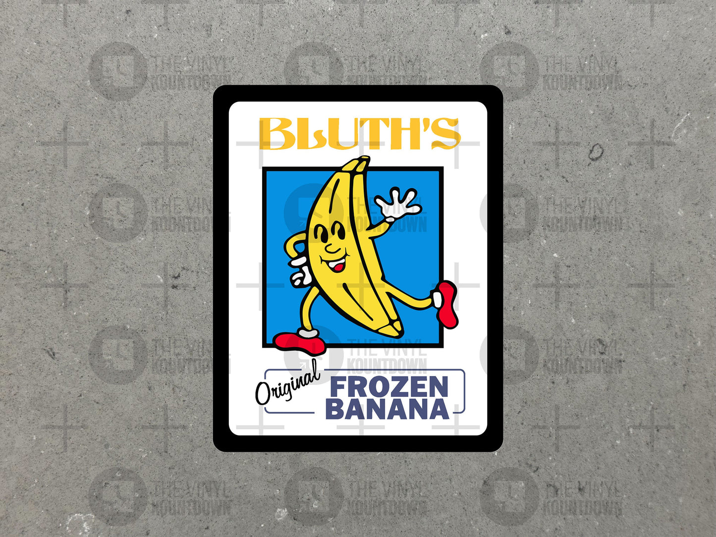 Bluth's Original Frozen Banana! | Funny Pop Culture TV Sticker for Laptop, Bottle, Toolbox, Hard Hat | High Quality Vinyl Sticker