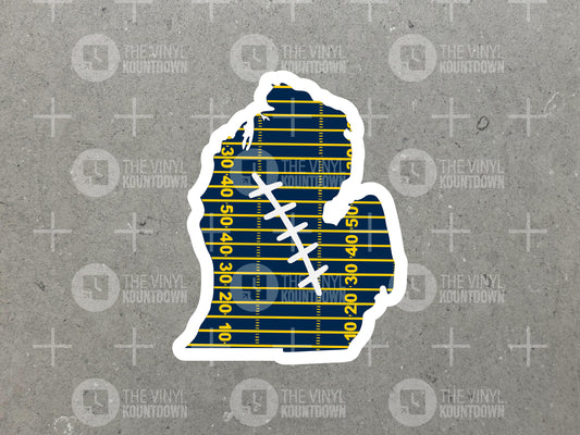 Michigan Football Sticker | Great Lakes State for Laptop, Water Bottle, Phone, Computer | High Quality Vinyl Sticker