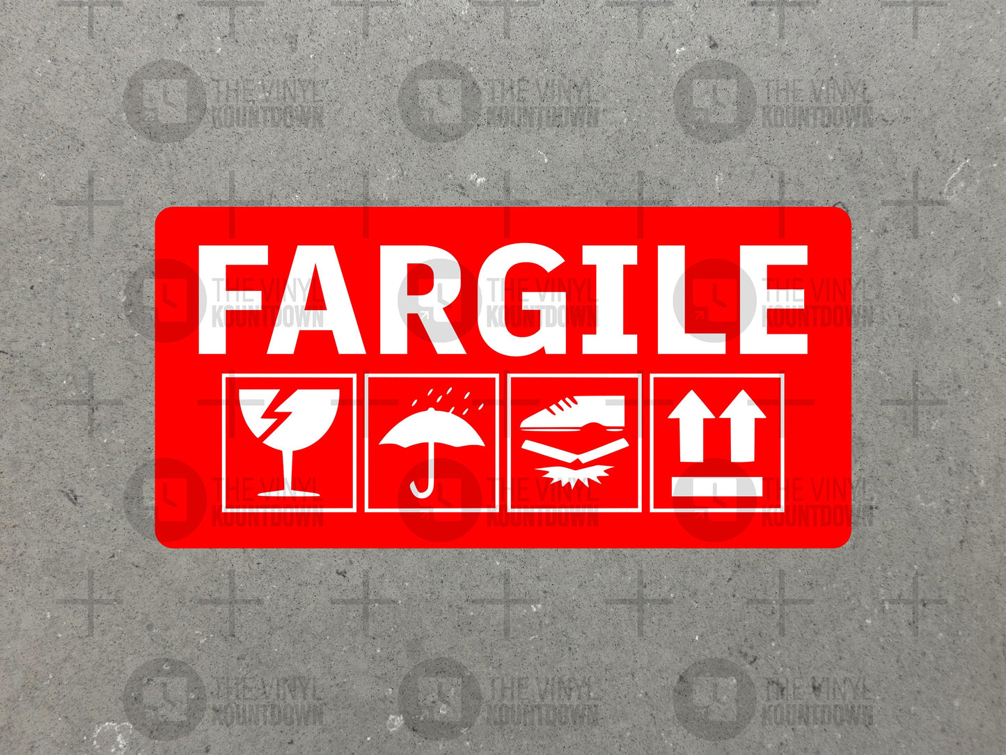 FARGILE! | Funny Misspelled Meme Fragile Sticker For Laptop, Bottle, Hydroflask, Phone, Hard Hat, Toolbox | High Quality Vinyl Sticker