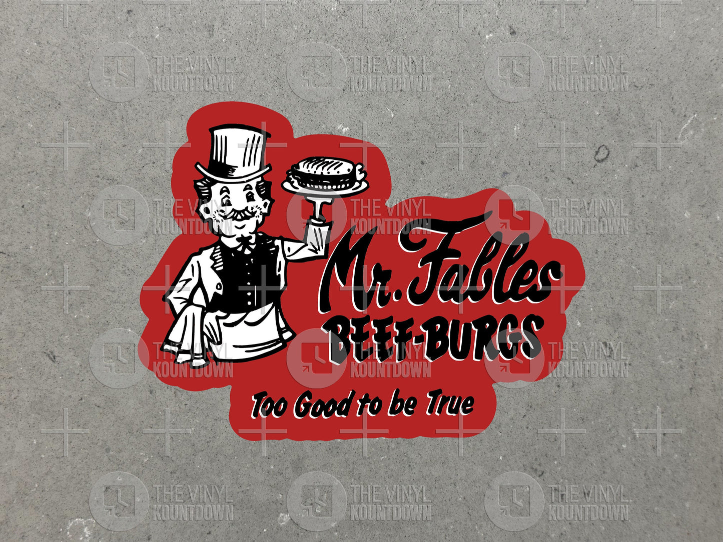 Mr. Fables! | Throwback Michigan Fast Food Sticker for Toolbox, Hard Hat, Laptop, Water Bottle, Computer | High Quality Vinyl Sticker