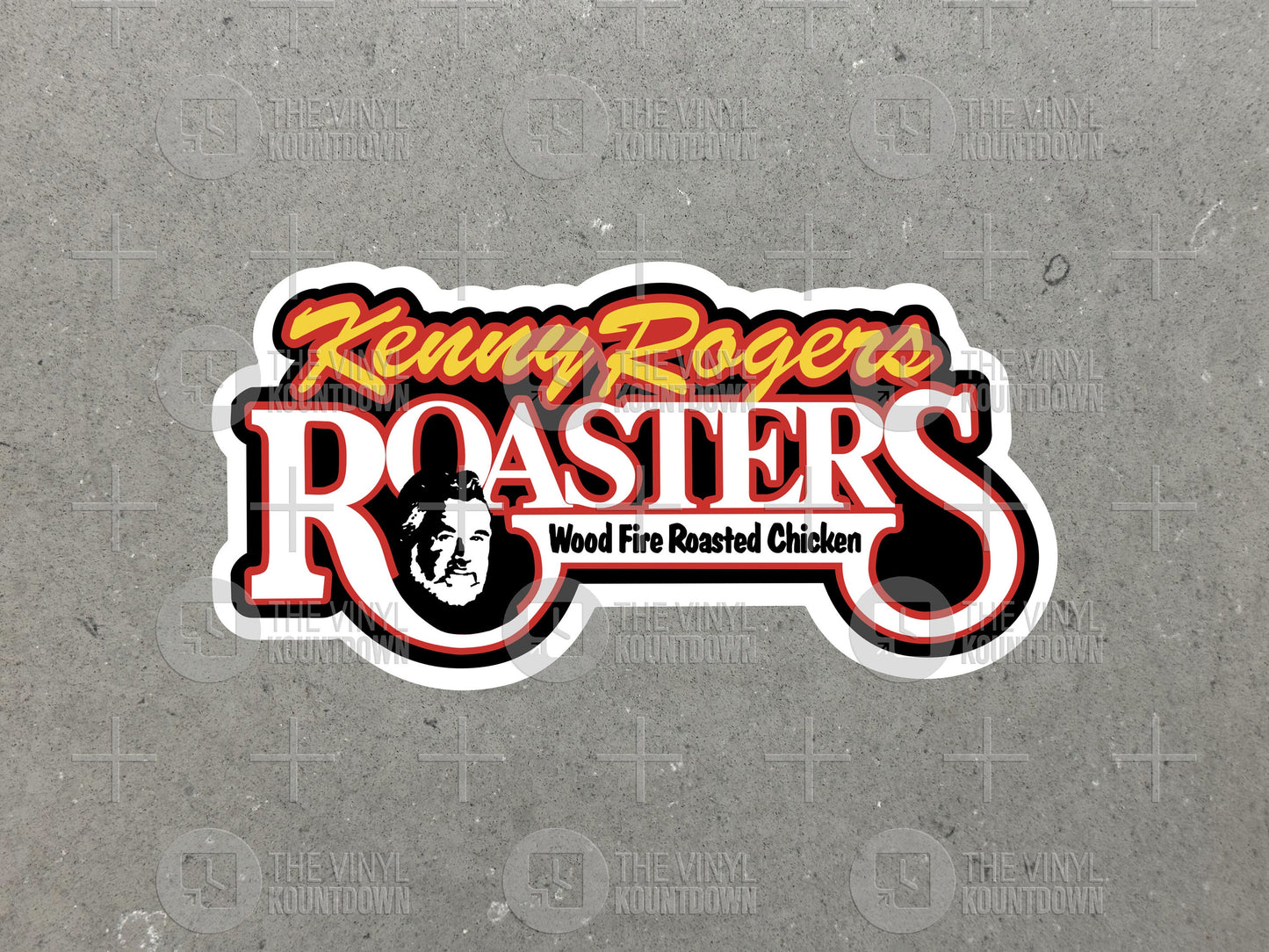 Kenny Rogers Roasters! | Throwback Nostalgia Food Sticker for Toolbox, Hard Hat, Laptop, Water Bottle, Computer | High Quality Vinyl Sticker