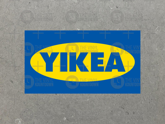 YIKEA | Funny Yikes Meme Sticker For Laptop, Bottle, Hydroflask, Phone, Hard Hat, Toolbox, Car | High Quality Vinyl Sticker