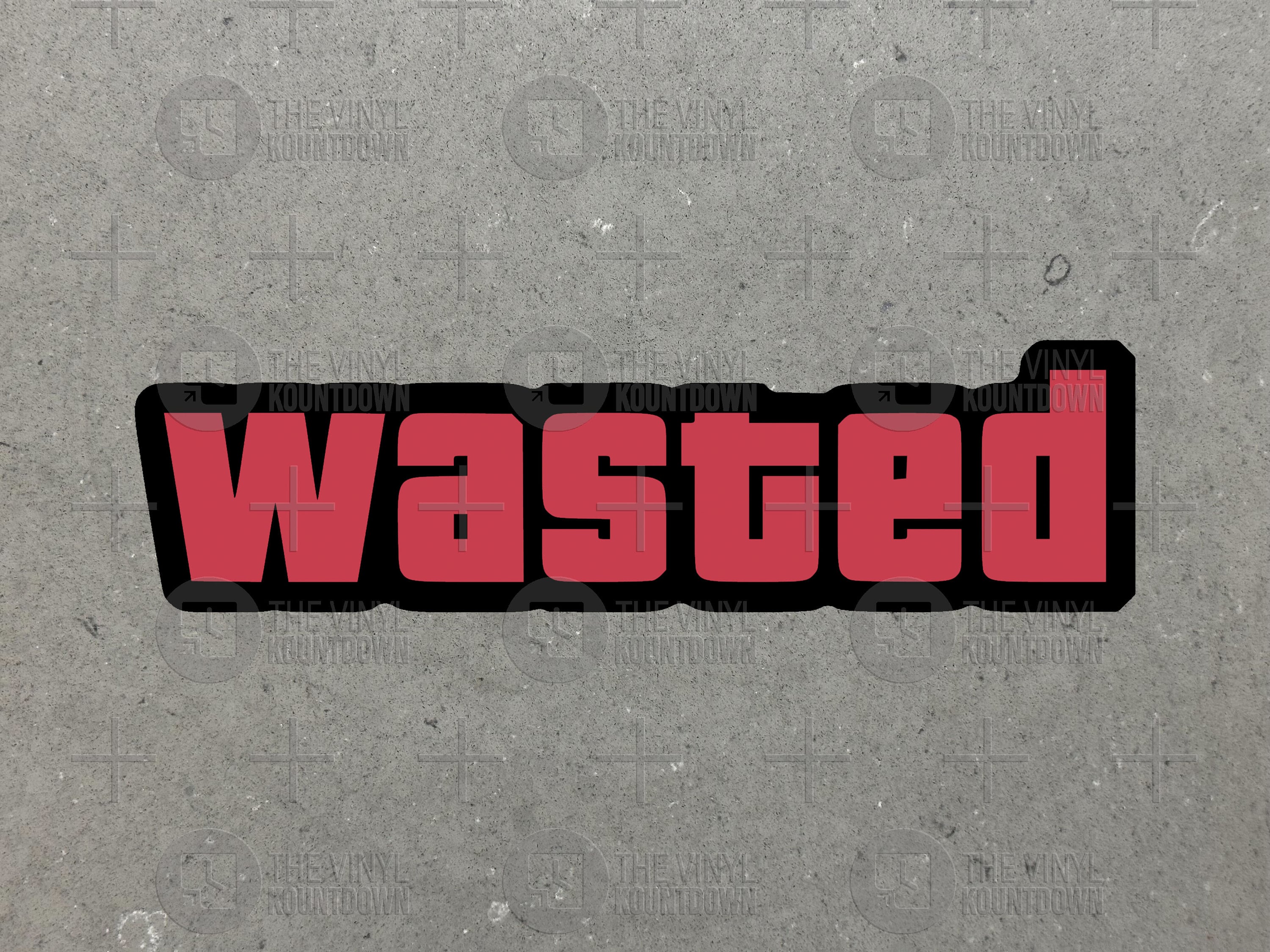 Wasted | Funny Video Game GTA Sticker For Laptop, Bottle, Hydroflask ...