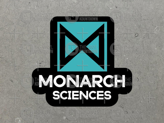 Monarch Sciences | Nostalgic, Nerd, Monster Sticker for Toolbox, Hard Hat, Laptop, Water Bottle, Computer | High Quality Vinyl Sticker