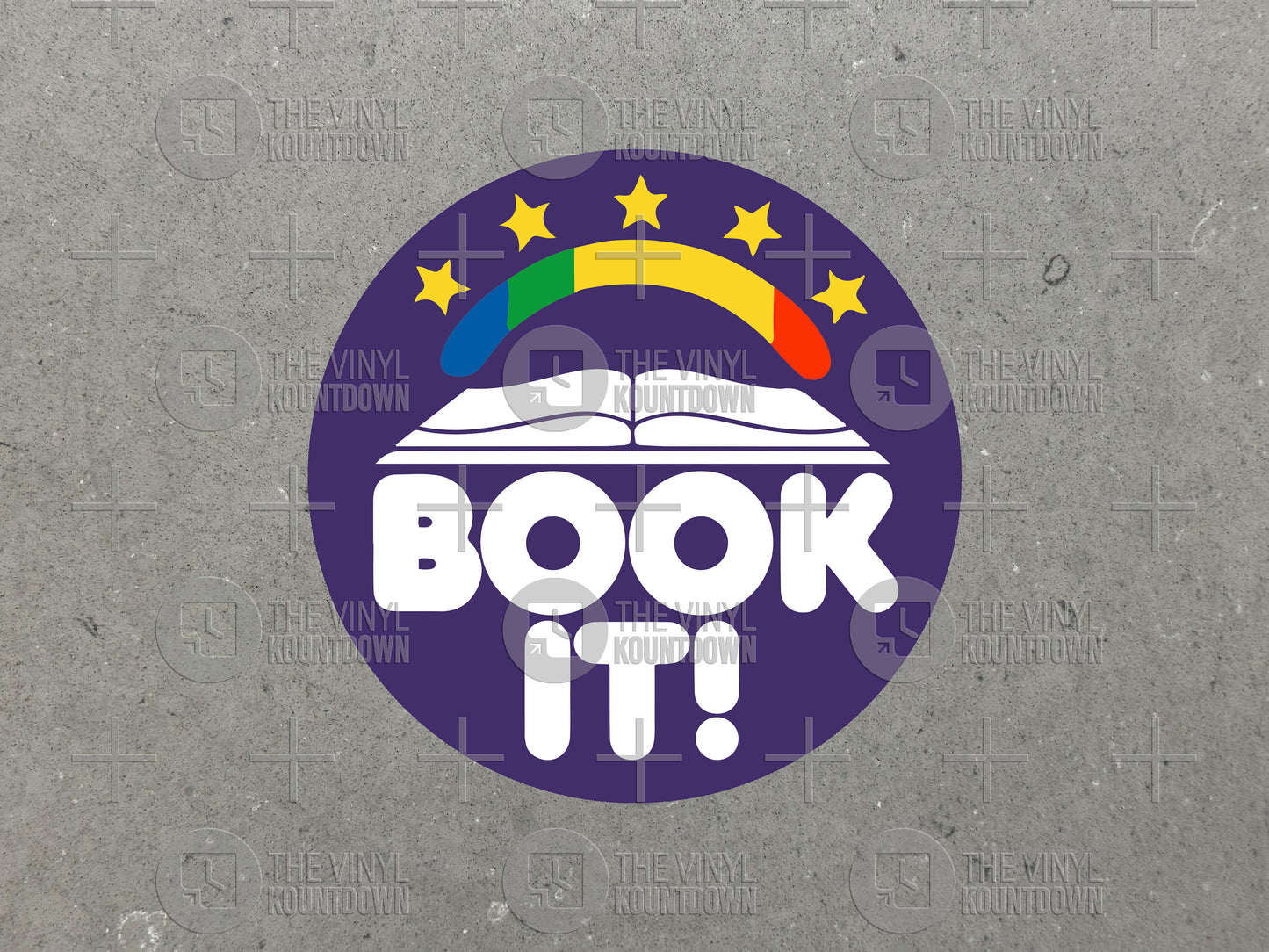 Book It! | 80s 90s Reading Nostalgia Pizza Library Sticker | Read Banned Books | High Quality Vinyl Sticker