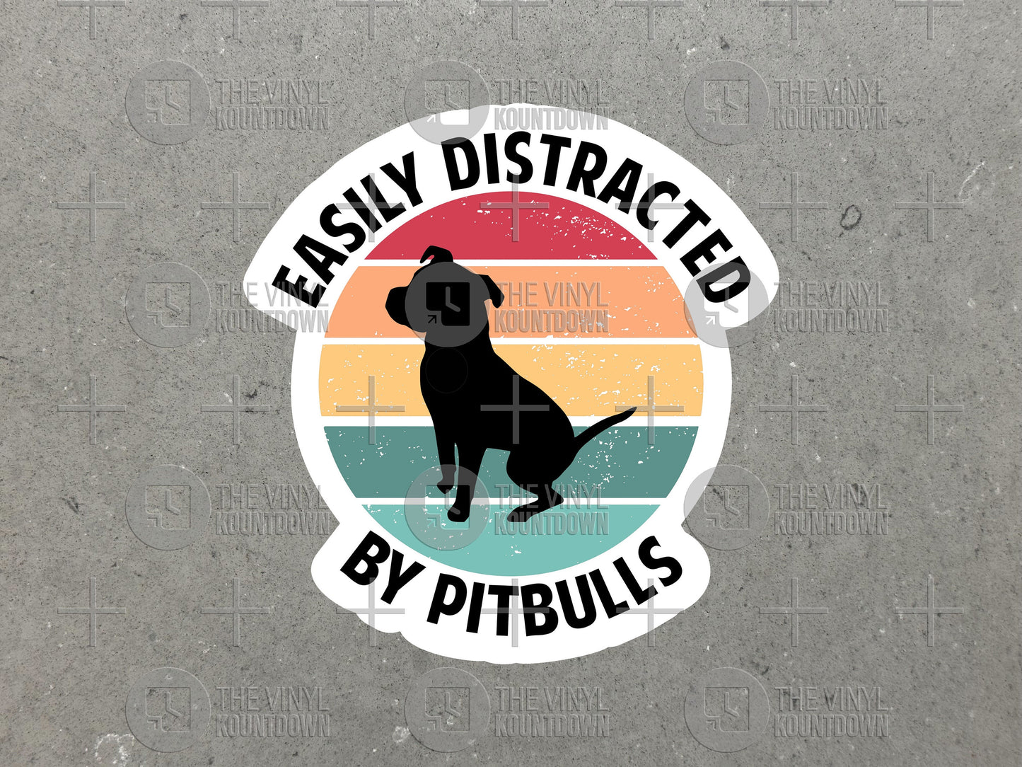 Easily Distracted By Pitbulls | Sweet "Pibble" Sticker For Laptop, Bottle, Hydroflask, Phone, Hard Hat, Toolbox | High Quality Vinyl Sticker