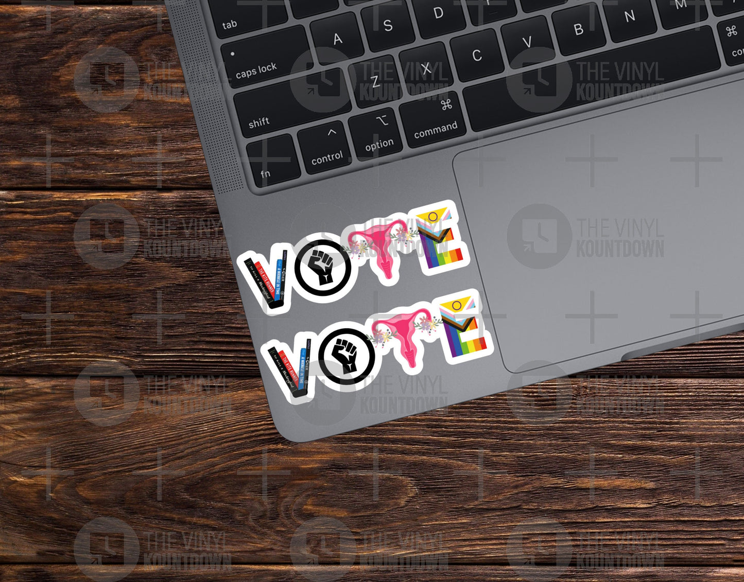 VOTE! | 2pc | Fight Tyranny | Progressive, Equality, Diversity, Social Justice Sticker for Laptop, Water Bottle | High Quality Vinyl Sticker