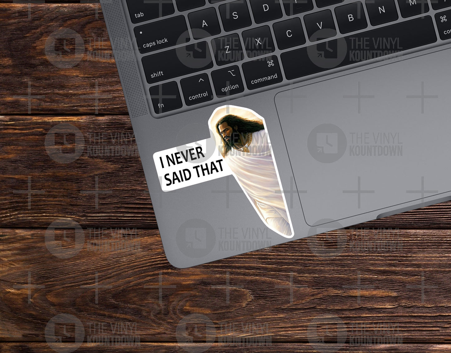 Black Jesus I Never Said That Sticker | Funny Laptop, Desk, Cellphone, Computer, Gift, Water Bottle Sticker | High Quality Vinyl Sticker