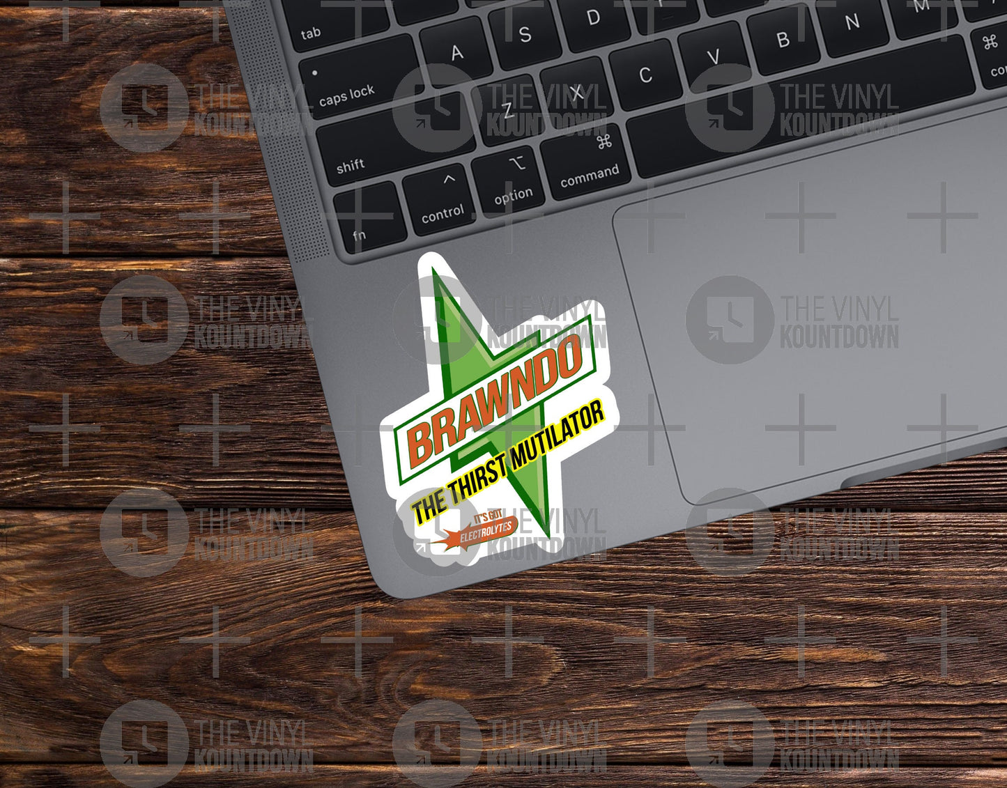 BRAWNDO The Thirst Mutilator! | Funny Fitness Drink Sticker for Toolbox, Hard Hat, Laptop, Water Bottle, Computer | Quality Vinyl Sticker