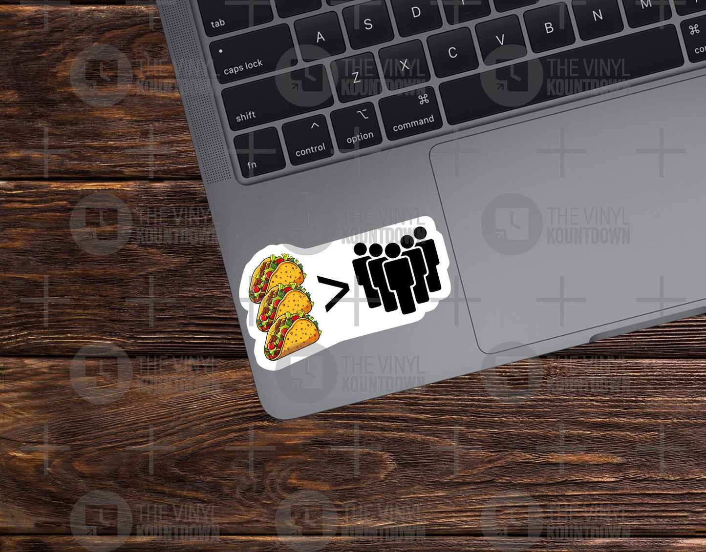 Tacos Are Greater Than People| Funny Taco Meme Sticker for Laptop, Bottle, Toolbox, Hard Hat| High Quality Vinyl Sticker