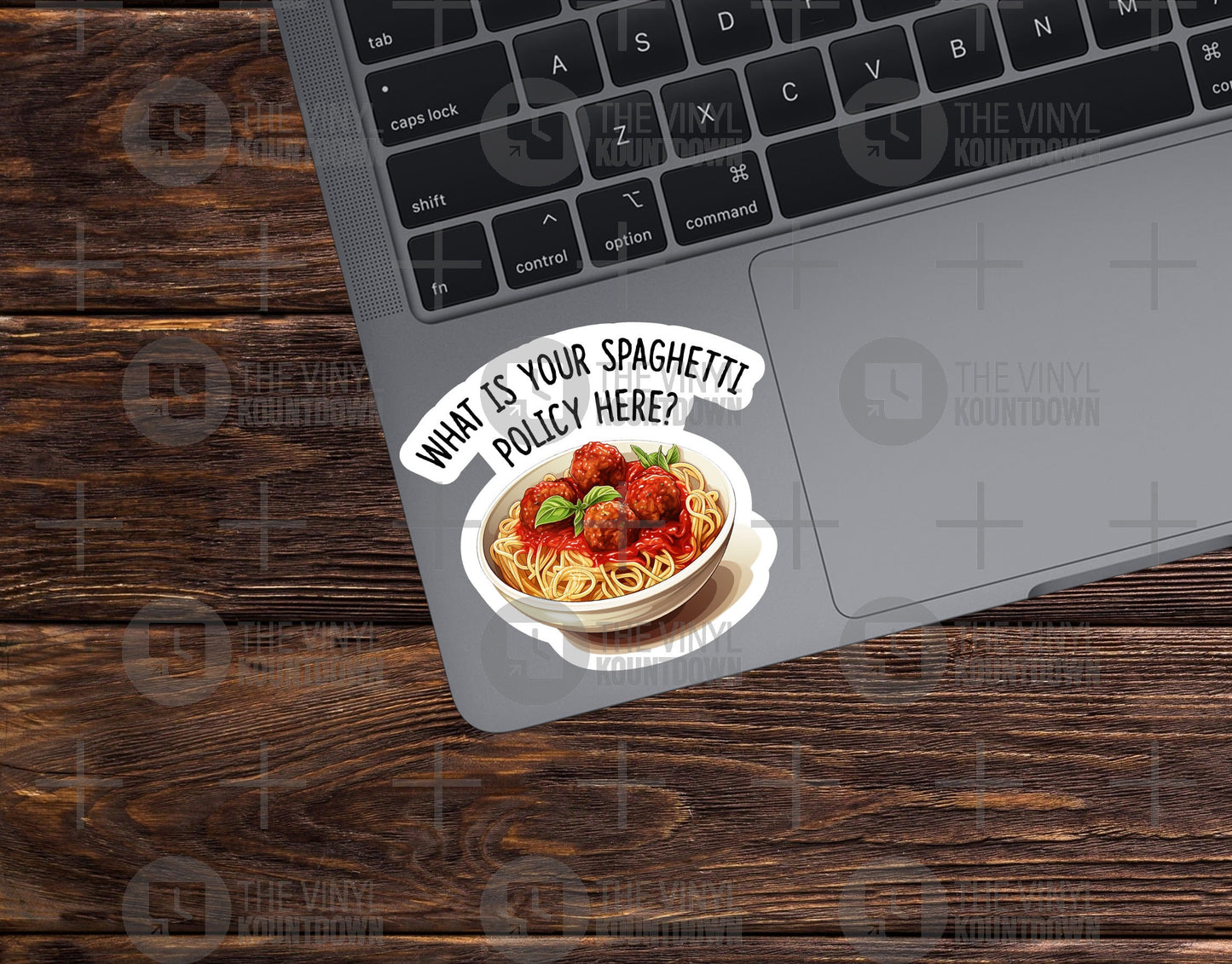 What Is Your Spaghetti Policy? | Funny Charlie It's Always Sunny Sticker for Laptop, Water Bottle, Phone, PC | High Quality Vinyl Sticker