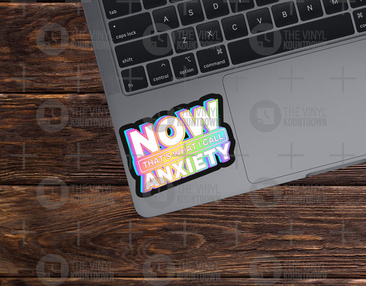 Now That's What I Call Anxiety! | Funny Music, Mental Health, Dumpster Fire Sticker for Laptop, Water Bottle | Quality Vinyl Sticker