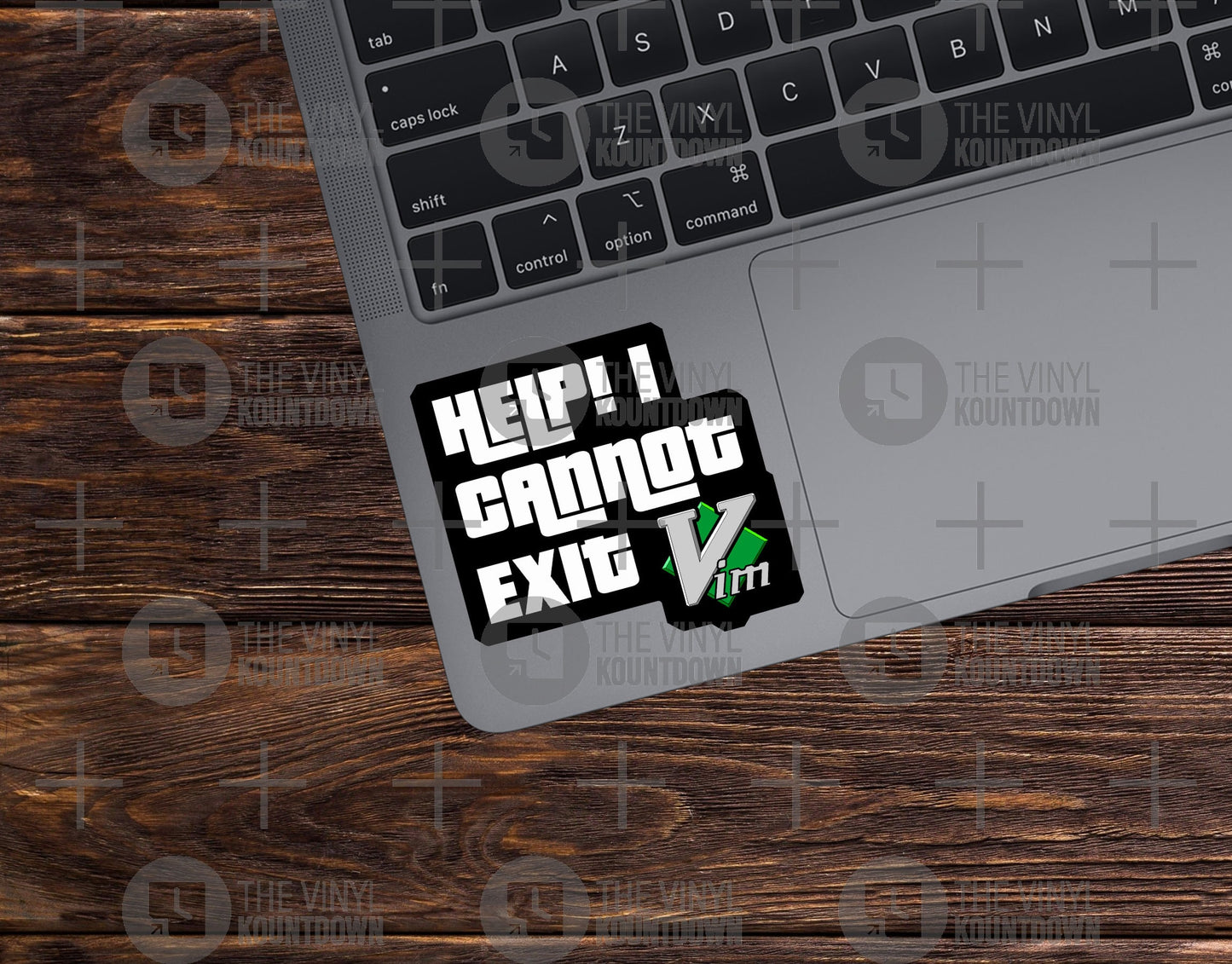 Help! I Cannot Exit VIM | Funny Star, IT Tech Support Sticker for Laptop, Water Bottle, Cellphone, Computer | High Quality Vinyl Sticker